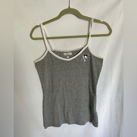 Antigua Pittsburgh Penguins Tank Top Gray Size L - Picture 1 of 6
